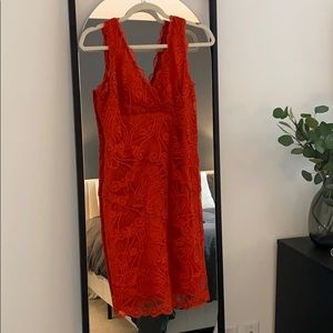 Bright orange/red Nicole Miller Dress